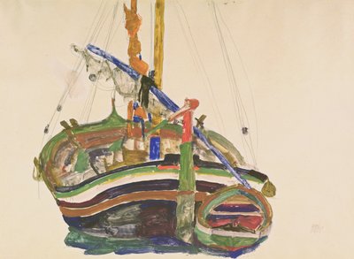 Triëstse vissersboot, 1912 door Egon Schiele